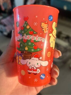 Hello Kitty Red Holiday Character Party Cup with Festive Prints